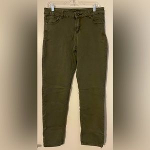 Rue21 Army Green Freedom Flex Mid Rise Skinny Trousers - Size 13/14R